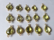 Gold Vermeil Lemon Quartz Pear Connector